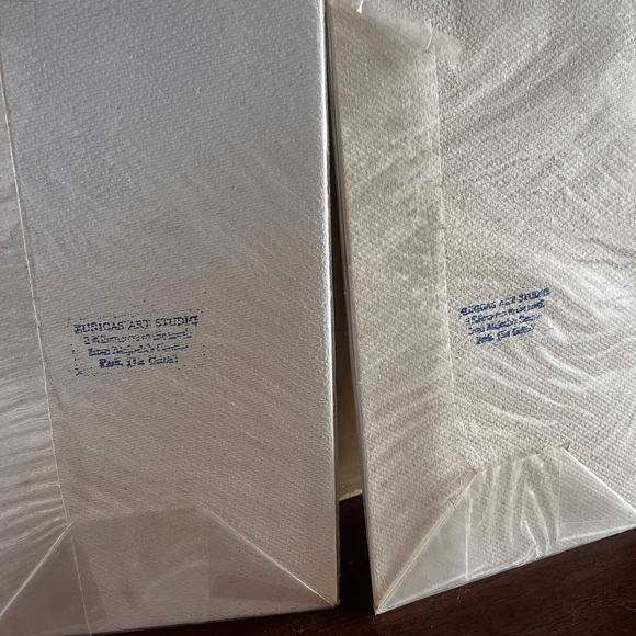 Two paintings vibrant oranges yellows signed EZ.CR - Picture 7 of 7